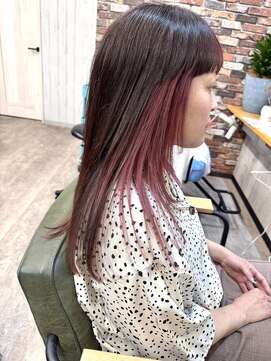 ルーナヘアー(LUNA hair) インナーカラー フェイスフレーミング ブリーチ レイヤー 30代