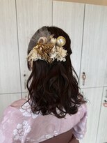 ビーグレイス シモエド店&nbsp;編みおろしアレンジ×20代和装スタイル