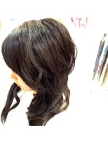 エクステンション スパイスガール(SPICE GIRL) 地毛ショートボブから ストレートエクステ ゆるふわ巻き仕上げ