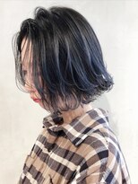 アルバム 新宿(ALBUM SHINJUKU)&nbsp;シルバーアッシュハイグラボブ_オリーブカラー_ba269662