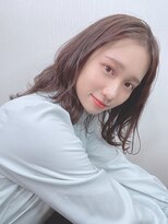 イース バイ アンブルリュクス 北千住(Ease by amble luxe)&nbsp;前髪くびれイメチェンイヤリングカラーラベンダーカラー