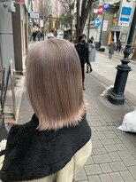 アオゾラヘアーナ ミキザカ アンド パレード(AOZORA HAIR namikizaka＆parade) 切りっぱなしロブ×セピアベージュ