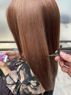 ロンドルーチェ 心斎橋(Lond luce) ダークアッシュ/ミディアムレイヤーカット［髪質改善/縮毛矯正］