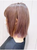 ラベンダーアッシュ_チェリーブラウンフェミニンロング_ba349311