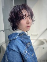 イトシテ&nbsp;パープルカラー×マッシュウルフパーマ【本多身和子】