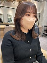 グロー 大宮(GLROW)&nbsp;韓国　ミディアム　外はね　顔まわりカット　haruhi【大宮】