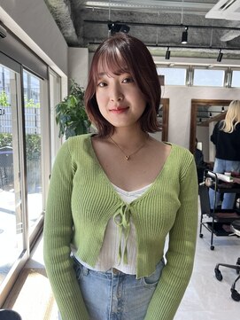 アドア 横浜(ADORE) 【ADORE横浜】くびれボブ×ピンクベージュ