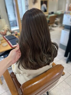 ラボヌールヘアーリアン 川越店(La Bonheur hair Lien) オリーブベージュ/ミディアムレイヤー