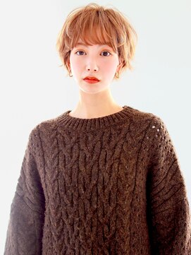 ヘアサロン ガリカ 表参道(hair salon Gallica) <SAKI>透け感ハイトーンにラフパーマで柔らかショートヘア