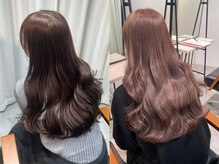 【髪質改善パールプラチナトリートメント】＋カラーを体験したお客様のAfter