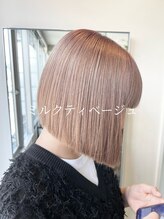 ダブル アンダーバー サロン(W_SALON) 【W_SALON 河原町】ミルクティベージュ×ショートボブ