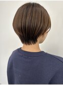 大人ショート　30代40代　髪質改善カラー　ブラウンアッシュ