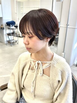 ヘアー アイス 御器所本店(HAIR ICI) 20代30代40代大人可愛い★小顔くびれショート丸みピンクブラウン