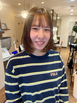 アンフール(am foule) ボブレイヤー×明るめbeige