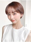 マッシュショート_斜めバンググレージュカラー_29528
