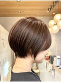 ★産後ばっさり！可愛い丸みショートボブ！髪質改善カラー