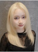 ブリーチ抜きっぱなし大人ロングレイヤーハッシュカット