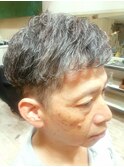 大人のツーブロックパーマ