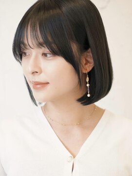 コンティロミー(CONTI ROMMY.) 大人ガーリー◎黒髪ボブ前髪カット髪質改善トリートメント本厚木