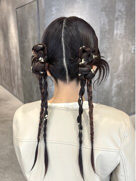 ピークアブー 原宿ハラカド(PEEK-A-BOO) ヘアセット 結婚式ヘア お呼ばれヘア イベント前ヘア ツインヘア