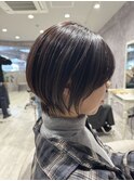 抜け感ショートボブ20代30代40代50代/大人可愛いショート
