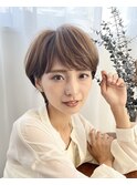 30代40代50代前髪あり銀座ひし形レイヤーショート分け目なしE