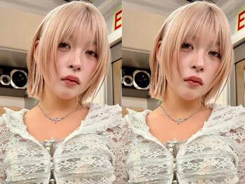 HIBIO【ヒビヲ】天神警固/ブリーチ/ダブルカラー/レイヤーカット/ボブ【4月15日OPEN】の写真/《ブリーチに合う顔周りデザインを*》今のスタイルに飽きてきた方には、顔周りレイヤーのスタイルが◎