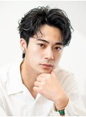 ビジネスメンズショートリクルートセンターパートツーブロック