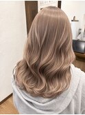 ハイライトバレイヤージュダブルカラーケアブリーチ20代30代