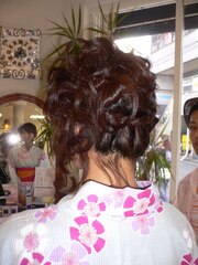 浴衣着付け＋簡単アップ