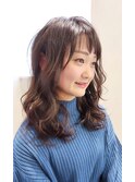 ゆるふわロングで小顔