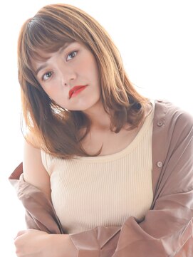 ヘアーサロン ラフリジー(Loufreasy) 毛先ワンカールのふわミディ ×【イルミナカラー】でブランジュ