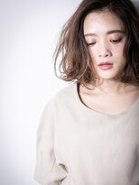 カバーヘア ブリス 上尾西口店(COVER HAIR bliss)&nbsp;透け感グレージュ大人可愛いくせ毛風ロブヘアv上尾20代30代40代