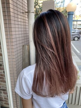 アールエイチ(ЯH) バレイヤージュ×ピンクグレージュ