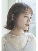 暗髪×ロブ×シースルーバング×オーガニックヘア