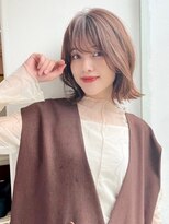 キートスバイガーランド (Kiitos by Garland)&nbsp;ニュアンスボブ×柔らかベージュ