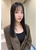 ベージュグレー黒髪レイヤーくびれヘア小顔10代20代30代40代