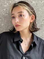 サンク 原宿 表参道(cinq)&nbsp;デザインカラー前髪インナーカラーベージュカラーブリーチカラー