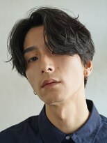 センターパートカルマヘアニュアンスパーマアップバング韓国