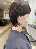 パープル(PURPLE)&nbsp;マッシュウルフ/ウルフカット/白髪ぼかし/ショートヘア