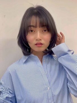 アース コアフュールボーテ 川中島店(EARTH coiffure beaute) ナチュラルベージュ_ヨシンモリ_顔周りレイヤー_レイヤーカット