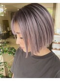 《EUNOS.》切りっぱなしボブ×ピンクアッシュグラデーション