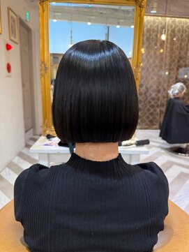 ロンドアベニール 北千住(Lond avenir) ブリーチなしチェリーブラウン髪質改善縮毛矯正酸性ストレート