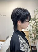 ウルフカット メンズライク　中性ウルフ　マッシュウルフ