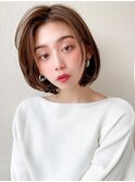 ナチュラル可愛いミディアムヘアスタイル