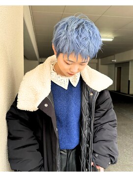 ムジーク(Musiiik) ベリーショート/ハイトーン/ダブルカラー/ブルーカラー