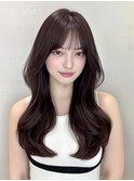 こっくりブラウン/韓国風/くびれ巻き