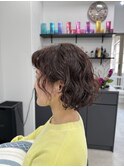 ゆるふわパーマボブ×ショコラブラウン