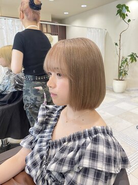 ファブ 千葉店(FaB) 王道ミルクティーベージュ/レイヤーカット/レイヤー