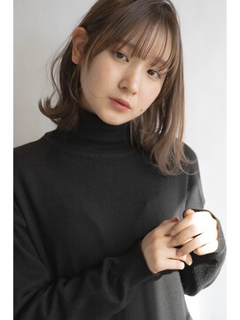 シェル 津山の手店(shel) くびレイヤーエモージュ小顔カットシースルーバング大人ガーリー